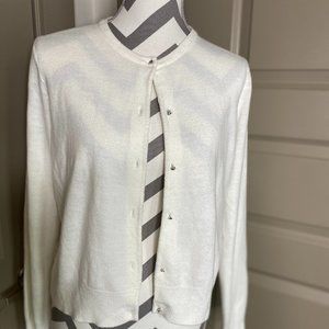 White/Cream Copper Key Cardigan sweater